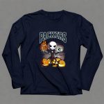 Packers Halloween Jack Skellington Green Bay Football Pumpkins 6 Long Sleeves