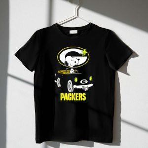 Packers Snoopy Driving Car with Woodstock and Packers 1 T Shirt