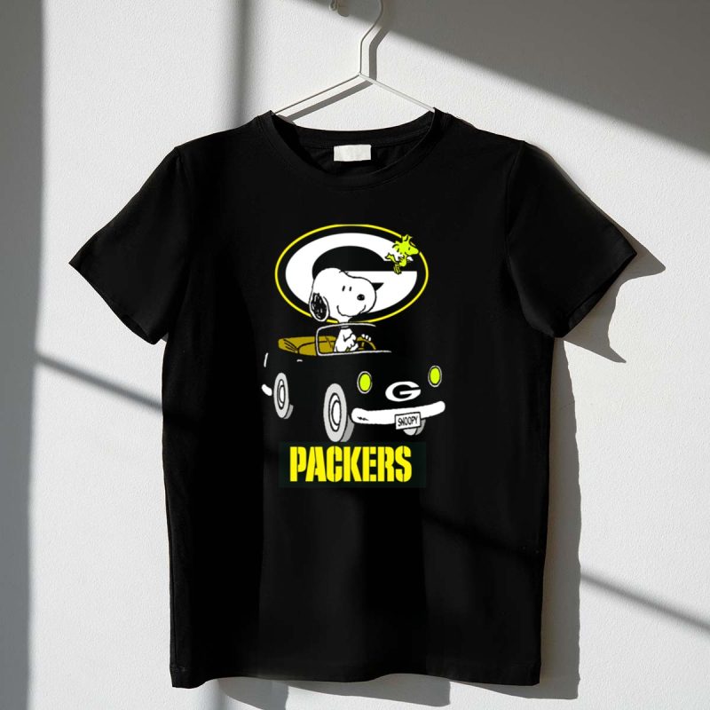 Packers Snoopy Driving Car With Woodstock And Packers 1 T Shirt