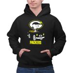 Packers Snoopy Driving Car with Woodstock and Packers 2 Hoodie