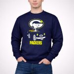 Packers Snoopy Driving Car with Woodstock and Packers 3 Sweatshirt