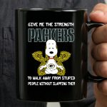 Packers Snoopy Yoga Give Me the Strength to Walk Away from Stupid People Without Slapping Them 3 mug.jpg