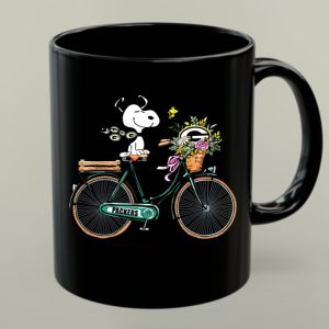 Packers Snoopy on Bicycle with Flowers and Woodstock 1 mug.jpg