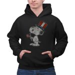 Patriotic Snoopy with American Flag and Top Hat Peanuts 2 Hoodie