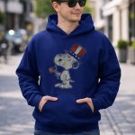 Patriotic Snoopy with American Flag and Top Hat Peanuts 8 Hoodie