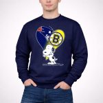 Patriots Bruins Snoopy Heart Hug 3 Sweatshirt