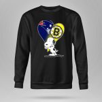 Patriots Bruins Snoopy Heart Hug 9 Sweatshirt