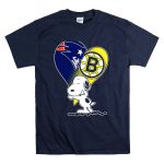 Patriots Bruins Snoopy Heart Hug T Shirt 7