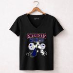 Patriots Win Snoopy High Five Celebration 7 Womens V Neck