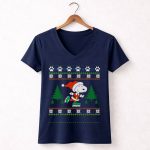 Pattin Xmas Snoopy Ice Skating Christmas Sweater Peanuts Movie 5 Womens V Neck 1.jpg