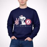 Peace Love Alabama Crimson Tide Snoopy Football Fan Gear 3 Sweatshirt