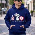 Peace Love Alabama Crimson Tide Snoopy Football Fan Gear 8 Hoodie