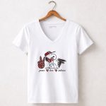 Peace Love Atlanta Falcons Snoopy 5 Womens V Neck