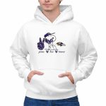 Peace Love Baltimore Ravens Snoopy Ravens 2 Hoodie