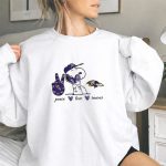 Peace Love Baltimore Ravens Snoopy Ravens 9 Sweatshirt