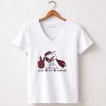 Peace Love Cardinals Snoopy Arizona Football 5 Womens V Neck