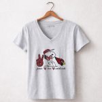 Peace Love Cardinals Snoopy Arizona Football 7 Womens V Neck