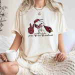 Peace Love Cardinals Snoopy Arizona Football T Shirt 7