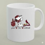 Peace Love Cardinals Snoopy Baseball Fan 1 mug.jpg