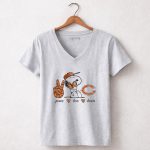 Peace Love Chicago Bears Snoopy Victory 7 Womens V Neck