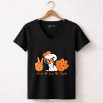 Peace Love Clemson Tigers Snoopy With Paw Print And Heart Icons 7 Womens V Neck.jpg