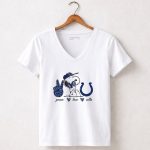 Peace Love Colts Snoopy Indianapolis 5 Womens V Neck