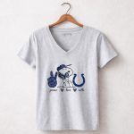 Peace Love Colts Snoopy Indianapolis 7 Womens V Neck