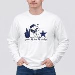 Peace Love Dallas Cowboys Snoopy Star 4 Long Sleeves