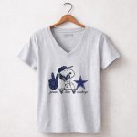 Peace Love Dallas Cowboys Snoopy Star 7 Womens V Neck