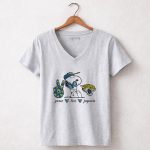 Peace Love Jacksonville Jaguars Snoopy 7 Womens V Neck