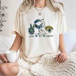 Peace Love Jacksonville Jaguars Snoopy T Shirt 7