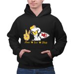 Peace Love Kansas City Chiefs Snoopy Nfl Emojis 2 Hoodie