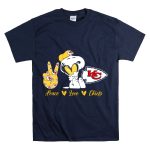Peace Love Kansas City Chiefs Snoopy Nfl Emojis T Shirt 7