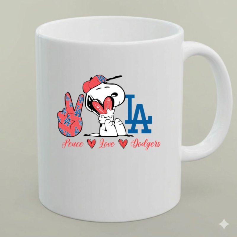 Peace Love Los Angeles Dodgers Snoopy La 1 Mug 1.Jpg