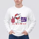 Peace Love New York Giants Snoopy Ny 4 Long Sleeves