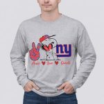 Peace Love New York Giants Snoopy Ny 6 Long Sleeves