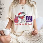 Peace Love New York Giants Snoopy Ny T Shirt 7