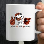 Peace Love Orioles Snoopy Cheerful Baltimore Baseball Spirit 3 mug.jpg
