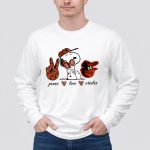 Peace Love Orioles Snoopy Cheerful Baltimore Baseball Spirit 4 Long Sleeves