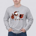 Peace Love Orioles Snoopy Cheerful Baltimore Baseball Spirit 6 Long Sleeves