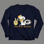 Peace Love Packers Snoopy Green Bay Packers 6 Long Sleeves