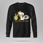 Peace Love Packers Snoopy Green Bay Packers 9 Sweatshirt