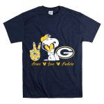 Peace Love Packers Snoopy Green Bay Packers T Shirt 7
