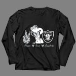 Peace Love Raiders Snoopy Football 4 Long Sleeves