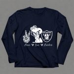 Peace Love Raiders Snoopy Football 6 Long Sleeves