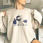 Peace Love Rams Los Angeles Snoopy 3 Sweatshirt