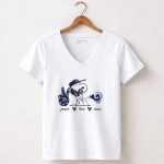Peace Love Rams Los Angeles Snoopy 5 Womens V Neck