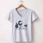 Peace Love Rams Los Angeles Snoopy 7 Womens V Neck
