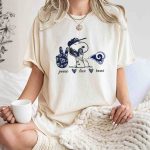 Peace Love Rams Los Angeles Snoopy T Shirt 7