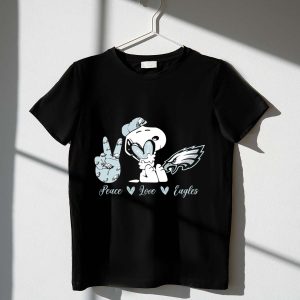 Peace Love Snoopy Philadelphia Eagles 1 T Shirt